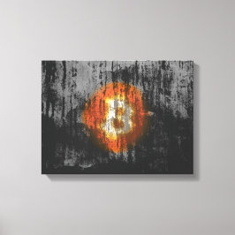 Bitcoin-resistente Kunst (auf schwarzer Wand HD) Leinwanddruck