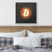Bitcoin-resistente Kunst (auf schwarzer Wand HD) Leinwanddruck (Insitu (Schlafzimmer))