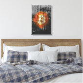 Bitcoin-resistente Kunst (auf schwarzer Wand HD) Leinwanddruck (Insitu (Schlafzimmer))