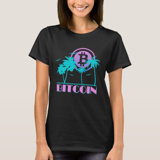Bitcoin Retro 80er Crypto T-Shirt (Vorderseite)