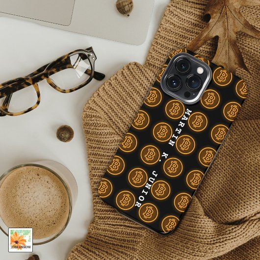 bitcoin RETRO-geführte Schilder CRYPTO personalisi iPhone Hülle