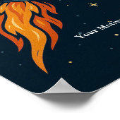 Bitcoin Rocket Crypto Art Print - To the Moon! Poster (Ecke)