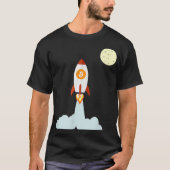 Bitcoin Rocket To The Moon Design T-Shirt (Vorderseite)