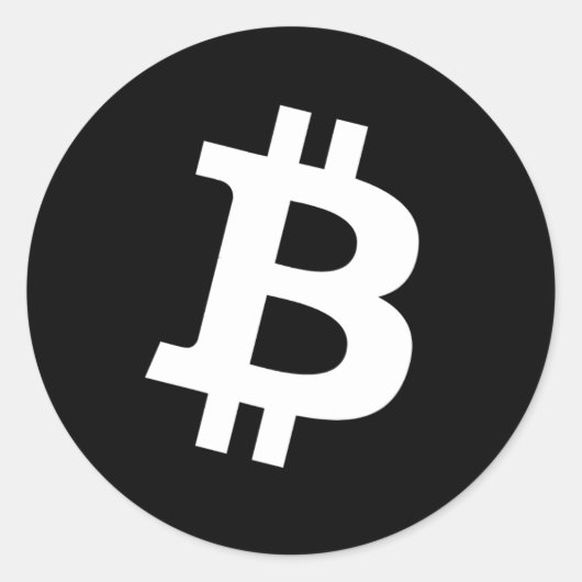 Bitcoin-Round-Aufkleber Runder Aufkleber (Vorderseite)