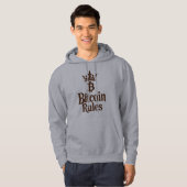 Bitcoin Rules King Crown Crypto Trader Hoodie (Vorne ganz)