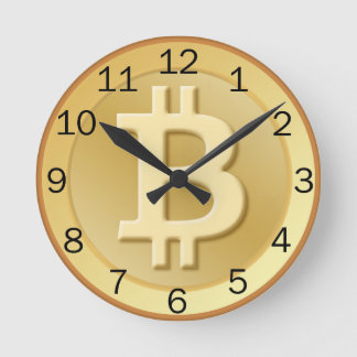 Bitcoin Runde Wanduhr