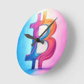 Bitcoin Runde Wanduhr (Winkel)