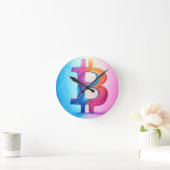Bitcoin Runde Wanduhr (Zuhause)