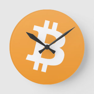 Bitcoin Runde Wanduhr