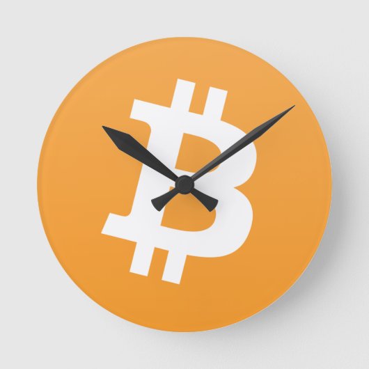 Bitcoin Runde Wanduhr (Vorderseite)