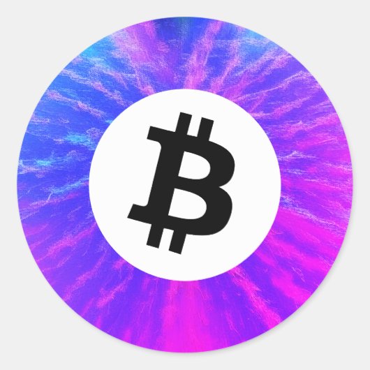 Bitcoin Runder Aufkleber (Vorderseite)