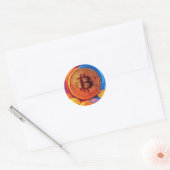 Bitcoin Runder Aufkleber (Umschlag)