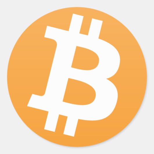 Bitcoin Runder Aufkleber (Vorderseite)
