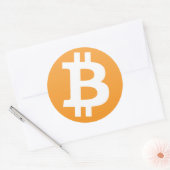 Bitcoin Runder Aufkleber (Umschlag)