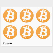 Bitcoin Runder Aufkleber (Blatt)