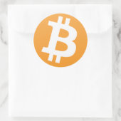 Bitcoin Runder Aufkleber (Tasche)