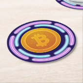 BITCOIN RUNDER PAPPUNTERSETZER (Angewinkelt)