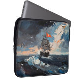 "Bitcoin Sailing" Ölbild #1 Laptopschutzhülle (Vorne Rechts)