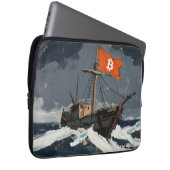 "Bitcoin Sailing" Ölgemälde #2 Laptopschutzhülle (Vorne Rechts)