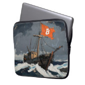 "Bitcoin Sailing" Ölgemälde #2 Laptopschutzhülle (Vorderseite Links)