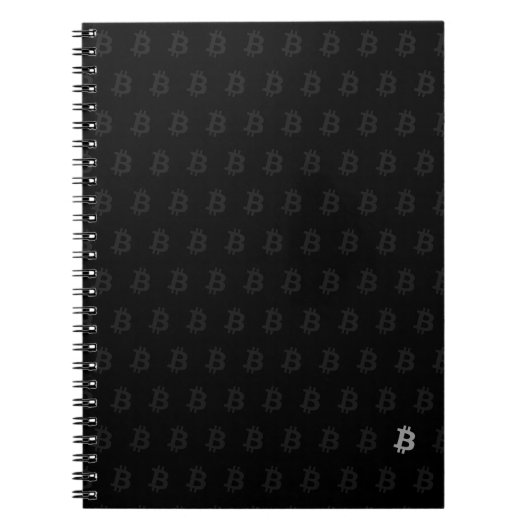 Bitcoin Schwarz Notizblock (Vorderseite)