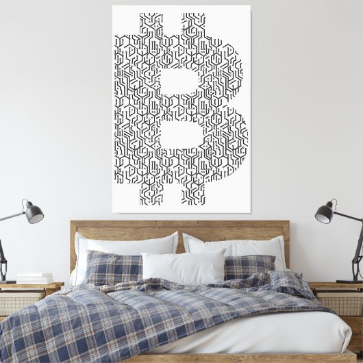 Bitcoin Simple Leinwanddruck (Insitu (Schlafzimmer))