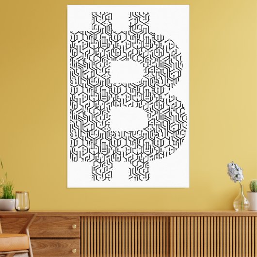 Bitcoin Simple Leinwanddruck (Insitu (Wohnzimmer))