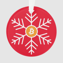 Bitcoin Snowflake Ornament