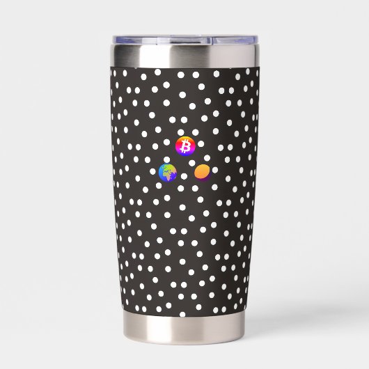 Bitcoin Sonnensystem Thermobecher (Vorderseite)