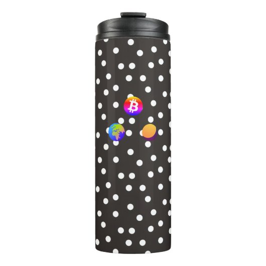 Bitcoin Sonnensystem Thermosbecher (Vorderseite)