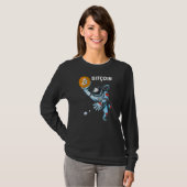 Bitcoin Space Man Astronaut Dunk Crypto Cryptocurr T-Shirt (Vorne ganz)