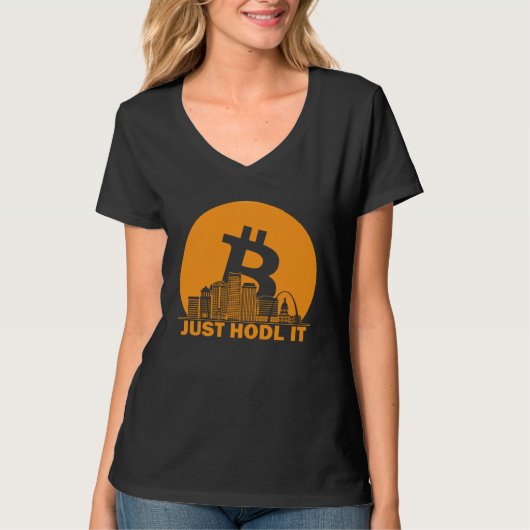 Bitcoin St Louis Skyline  St Louis Bitcoin Maximal T-Shirt (Vorderseite)