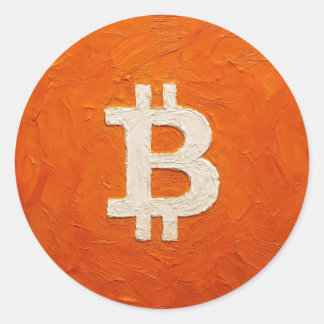 Bitcoin Standard (Oil, Style: 2) Runder Aufkleber
