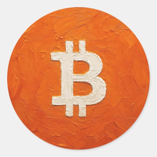 Bitcoin Standard (Oil, Style: 2) Runder Aufkleber (Vorderseite)