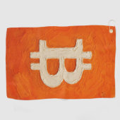 Bitcoin Standard (Oil, Style: 3) Golfhandtuch (Horizontal)