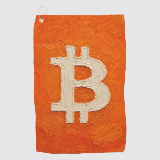 Bitcoin Standard (Oil, Style: 3) Golfhandtuch (Vorderseite)