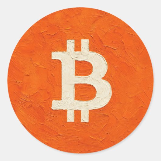 Bitcoin Standard (Oil, Style: 4) Runder Aufkleber (Vorderseite)