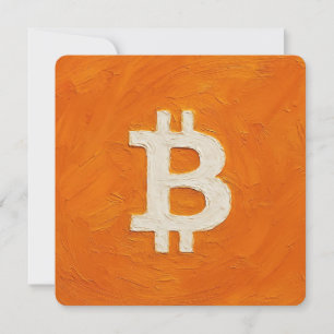 Bitcoin-Standard (Öl, Stil: 1) Feiertagskarte