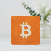 Bitcoin-Standard (Öl, Stil: 1) Feiertagskarte (Stehend Vorderseite)