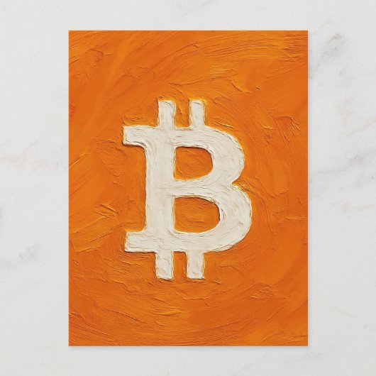 Bitcoin-Standard (Öl, Stil: 1) Postkarte (Vorderseite)