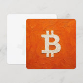 Bitcoin-Standard (Öl, Stil: 2) Feiertagskarte (Vorne/Hinten)