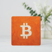 Bitcoin-Standard (Öl, Stil: 2) Feiertagskarte (Stehend Vorderseite)