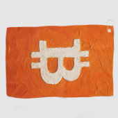 Bitcoin-Standard (Öl, Stil: 2) Golfhandtuch (Horizontal)
