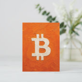Bitcoin-Standard (Öl, Stil: 2) Postkarte (Stehend Vorderseite)