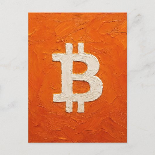 Bitcoin-Standard (Öl, Stil: 2) Postkarte (Vorderseite)