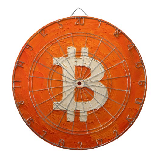 Bitcoin-Standard (Öl, Stil: 3) Dartscheibe (vorne)