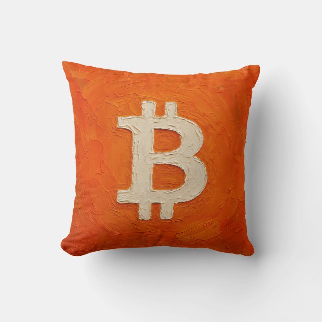 Bitcoin-Standard (Öl, Stil: 3) Kissen (Vorderseite)