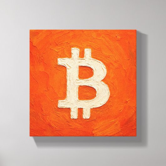 Bitcoin-Standard (Öl, Stil: 3) Leinwanddruck (Vorderseite)