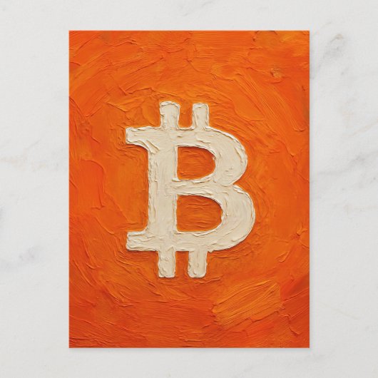 Bitcoin-Standard (Öl, Stil: 3) Postkarte (Vorderseite)