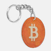 Bitcoin-Standard (Öl, Stil: 3) Schlüsselanhänger (Vorderseite links)